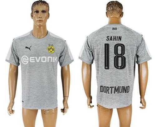 Dortmund #18 Sahin Grey Soccer Club Jersey