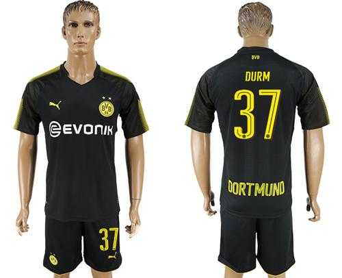 Dortmund #37 Durm Away Soccer Club Jersey