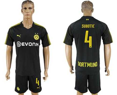 Dortmund #4 Subotic Away Soccer Club Jersey