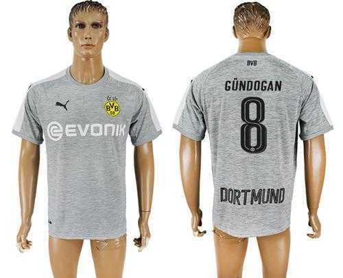 Dortmund #8 Gundogan Grey Soccer Club Jersey
