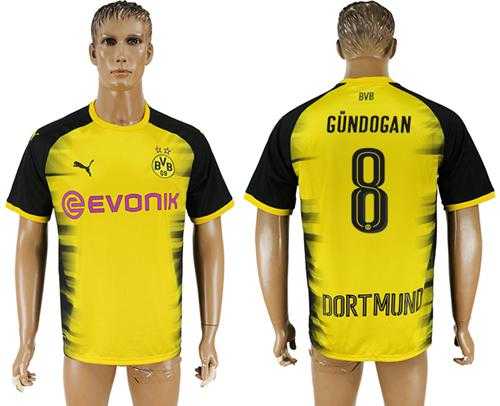 Dortmund #8 Gundogan Yellow Soccer Club Jersey