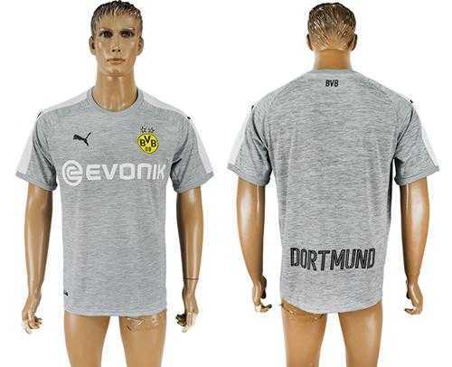 Dortmund Blank Grey Soccer Club Jersey
