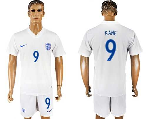 England #9 Kane Home Soccer Country Jersey
