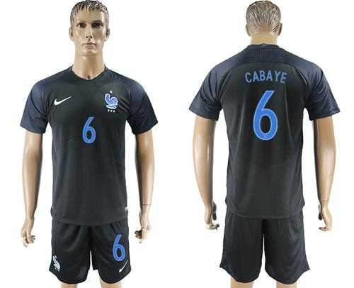 France #6 Cabaye Away Soccer Country Jersey