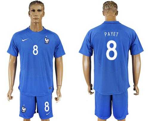 France #8 Payet Home Soccer Country Jersey