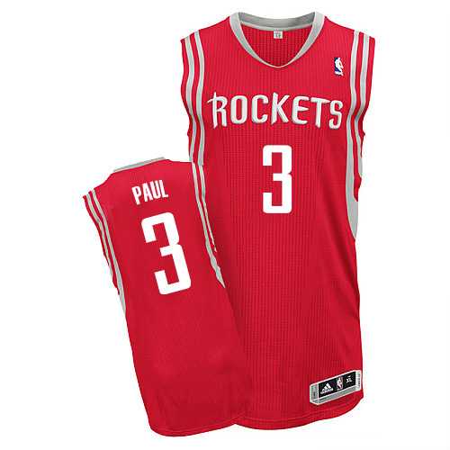 Houston Rockets #3 Chris Paul Red Road Stitched NBA