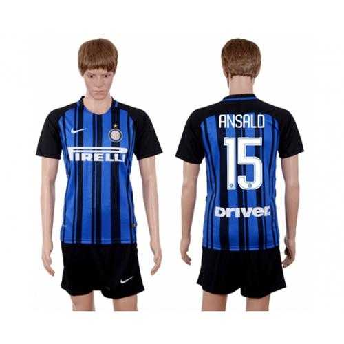 Inter Milan #15 Ansald Home Soccer Club Jersey