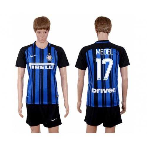 Inter Milan #17 Medel Home Soccer Club Jersey