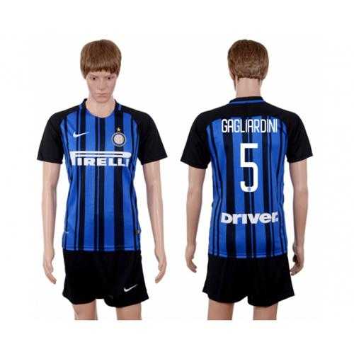 Inter Milan #5 Gagliardini Home Soccer Club Jersey