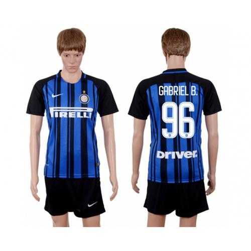 Inter Milan #96 Gabriel B. Home Soccer Club Jersey
