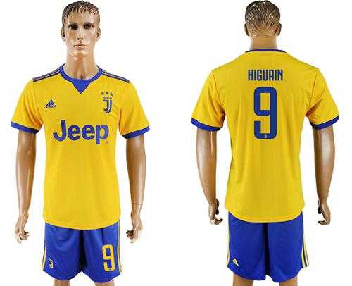 Juventus #9 Higuain Away Soccer Club Jersey
