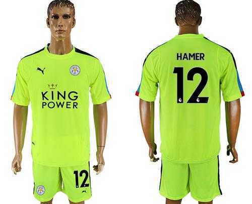 Leicester City #12 Hamer Shiny Green Goalkeeper Soccer Club Jersey