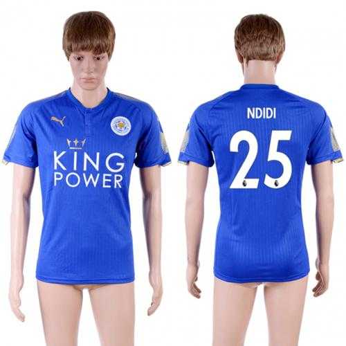 Leicester City #25 Ndidi Home Soccer Country Jersey