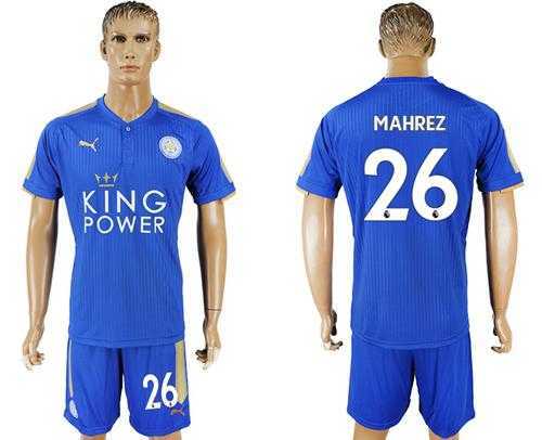 Leicester City #26 Mahrez Home Soccer Club Jersey