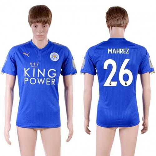 Leicester City #26 Mahrez Home Soccer Country Jersey