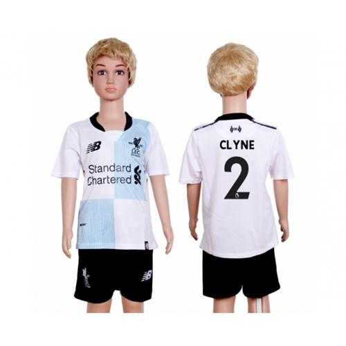 Liverpool #2 Clyne Away Kid Soccer Club Jersey