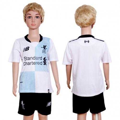 Liverpool Blank Away Kid Soccer Club Jersey