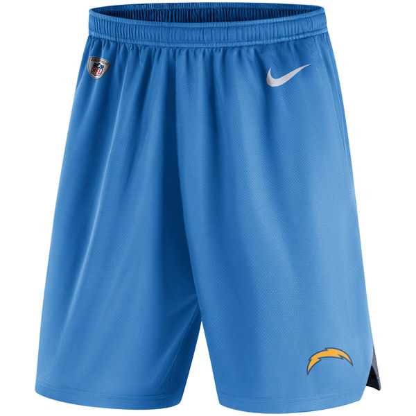 Los Angeles Chargers Nike Knit Performance Shorts - Powder Blue