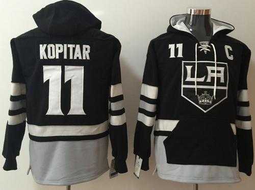 Los Angeles Kings #11 Anze Kopitar Black Name & Number Pullover NHL Hoodie Los Angeles Kings #11 Anze Kopitar Black Name & Number Pullover NHL Hoodie