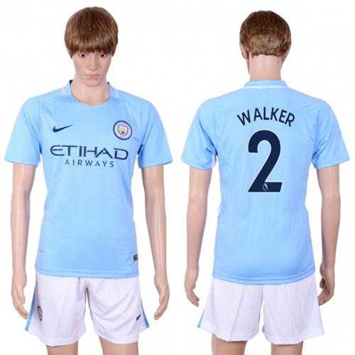 Manchester City #2 Walker Home Soccer Club Jersey