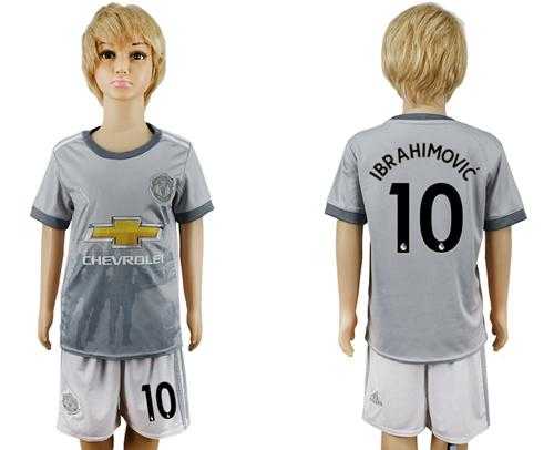 Manchester United #10 Ibrahimovic Sec Away Kid Soccer Club Jersey