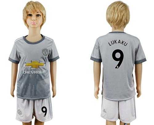Manchester United #9 Lukaku Sec Away Kid Soccer Club Jersey