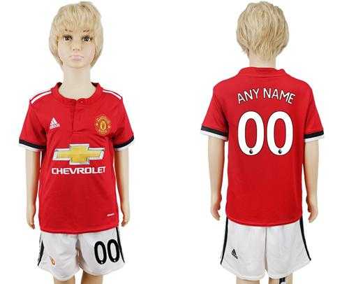 Manchester United Personalized Home Kid Soccer Club Jersey