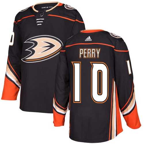 Men's Adidas Anaheim Ducks #10 Corey Perry Black Home Authentic Stitched NHL Jersey