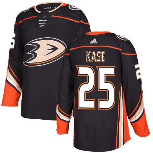 Men's Adidas Anaheim Ducks #25 Ondrej Kase Black Home Authentic Stitched NHL