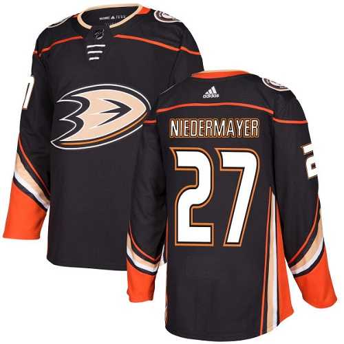 Men's Adidas Anaheim Ducks #27 Scott Niedermayer Black Home Authentic Stitched NHL Jersey