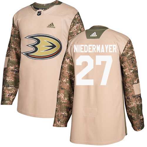 Men's Adidas Anaheim Ducks #27 Scott Niedermayer Camo Authentic 2017 Veterans Day Stitched NHL Jersey