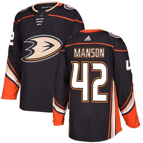 Men's Adidas Anaheim Ducks #42 Josh Manson Black Home Authentic Stitched NHL