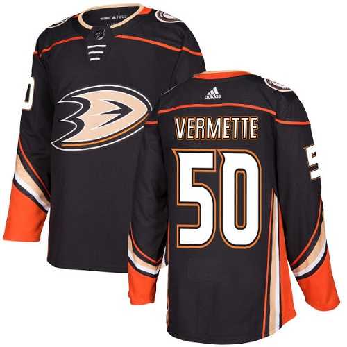 Men's Adidas Anaheim Ducks #50 Antoine Vermette Black Home Authentic Stitched NHL