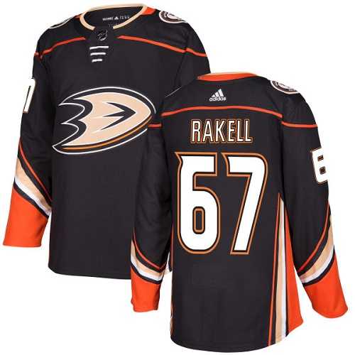 Men's Adidas Anaheim Ducks #67 Rickard Rakell Black Home Authentic Stitched NHL