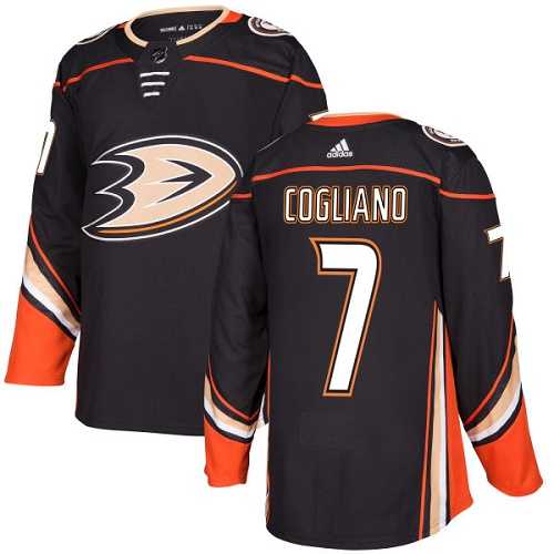 Men's Adidas Anaheim Ducks #7 Andrew Cogliano Black Home Authentic Stitched NHL Jersey