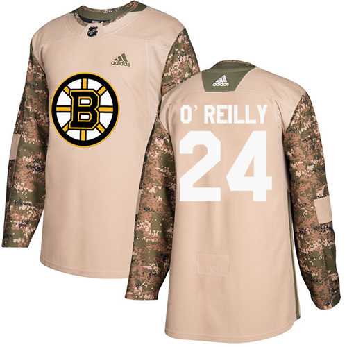 Men's Adidas Boston Bruins #24 Terry O'Reilly Camo Authentic 2017 Veterans Day Stitched NHL Jersey