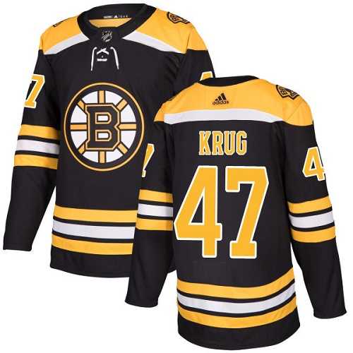 Men's Adidas Boston Bruins #47 Torey Krug Black Home Authentic Stitched NHL Jersey
