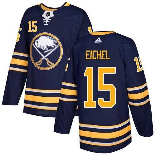 Men's Adidas Buffalo Sabres #15 Jack Eichel Navy Blue Home Authentic Stitched NHL Jersey