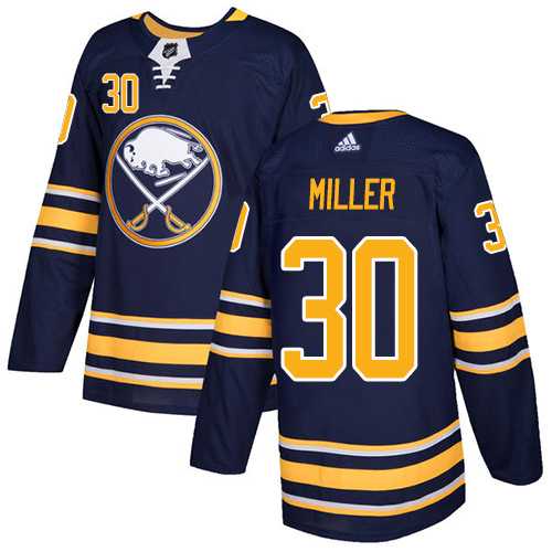 Men's Adidas Buffalo Sabres #30 Ryan Miller Navy Blue Home Authentic Stitched NHL Jersey