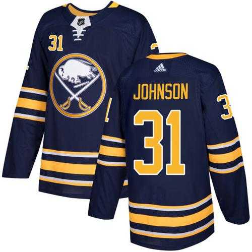 Men's Adidas Buffalo Sabres #31 Chad Johnson Navy Blue Home Authentic Stitched NHL Men's Adidas Buffalo Sabres #31 Chad Johnson Navy Blue Home Authentic Stitched NHL