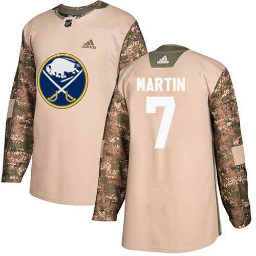 Men's Adidas Buffalo Sabres #7 Rick Martin Camo Authentic 2017 Veterans Day Stitched NHL Jersey