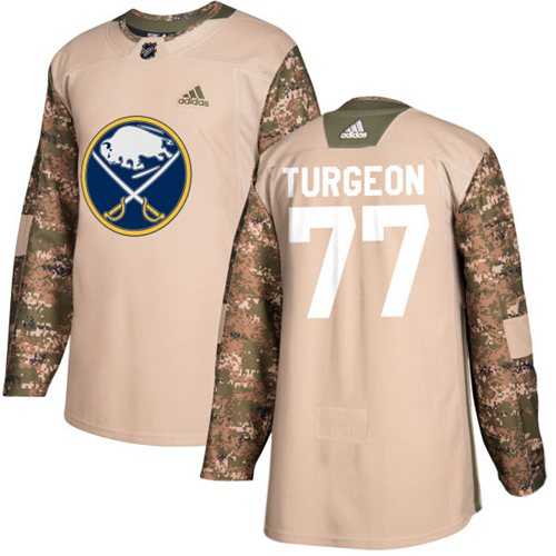 Men's Adidas Buffalo Sabres #77 Pierre Turgeon Camo Authentic 2017 Veterans Day Stitched NHL Jersey