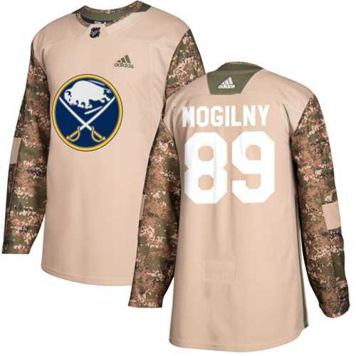 Men's Adidas Buffalo Sabres #89 Alexander Mogilny Camo Authentic 2017 Veterans Day Stitched NHL Jersey