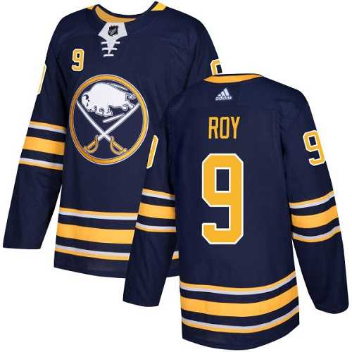 Men's Adidas Buffalo Sabres #9 Derek Roy Navy Blue Home Authentic Stitched NHL Jersey