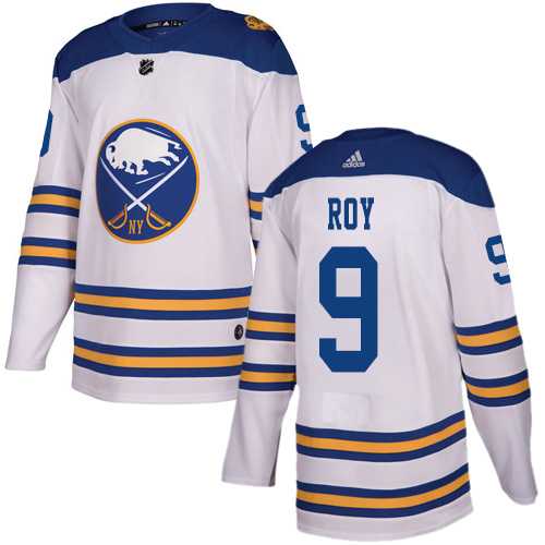 Men's Adidas Buffalo Sabres #9 Derek Roy White Authentic 2018 Winter Classic Stitched NHL Jersey