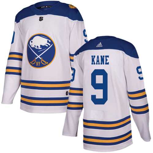 Men's Adidas Buffalo Sabres #9 Evander Kane White Authentic 2018 Winter Classic Stitched NHL Jersey