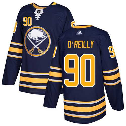 Men's Adidas Buffalo Sabres #90 Ryan O'Reilly Navy Blue Home Authentic Stitched NHL Jersey