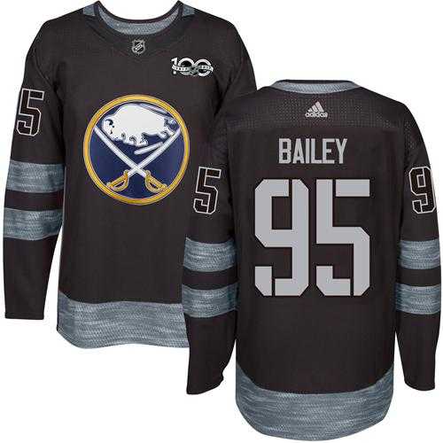 Men's Adidas Buffalo Sabres #95 Justin Bailey Black 1917-2017 100th Anniversary Stitched NHL Jersey