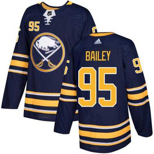 Men's Adidas Buffalo Sabres #95 Justin Bailey Navy Blue Home Authentic Stitched NHL