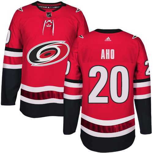 Men's Adidas Carolina Hurricanes #20 Sebastian Aho Authentic Red Home NHL Jersey
